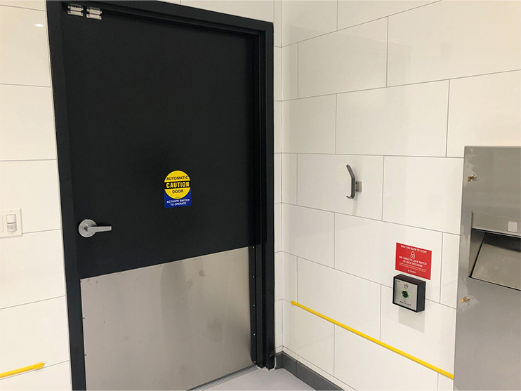 Installed emergency call for restrooms